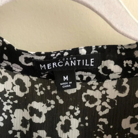 J. Crew Floral Chiffon Ruffle Sleeve Spring Prairie Tie Dress Small - Picture 4 of 8